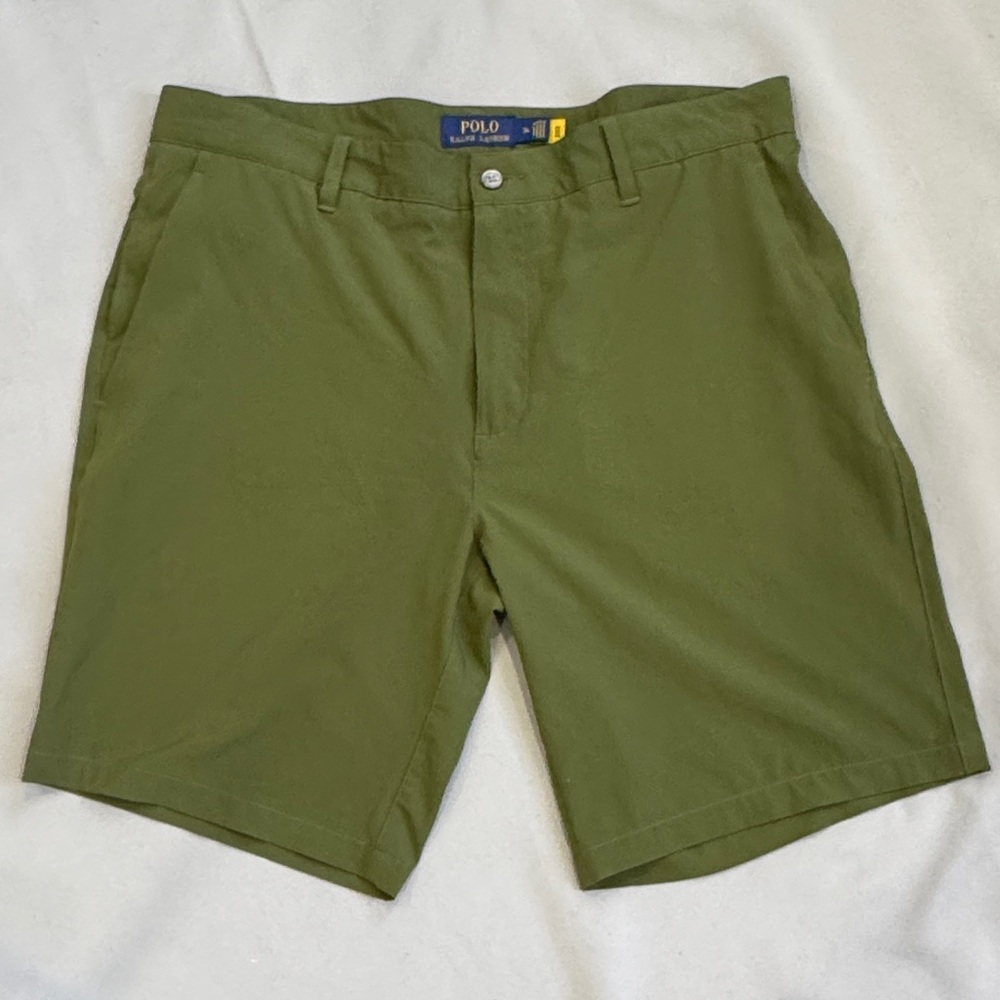 Polo Ralph Lauren 9.5” Swim Trunks | Size 34 | Olive Green | Tailored Swim Short